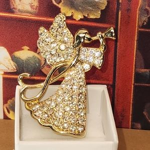 #2006, MONET VINTAGE ANGEL RHINESTONES BROOCH